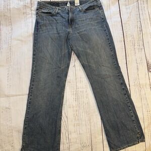 Lucky Brand Women's Straight Blue Jeans Size 16/33 Made In The USA